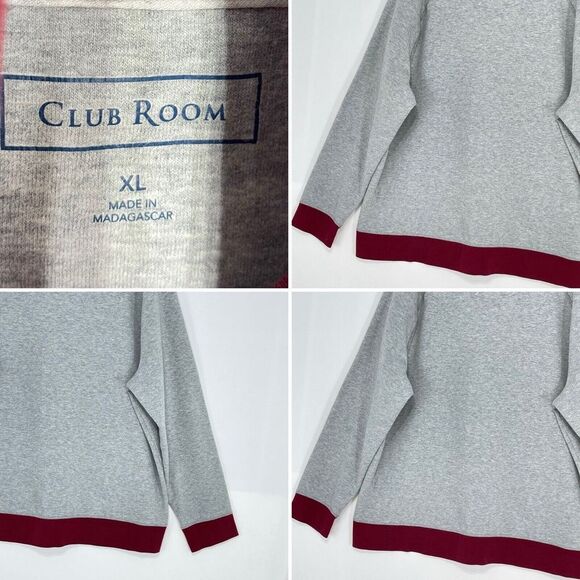 Mens Turtleneck Fleece Sweatshirt XLarge in Soft Grey Heather Club Room - Picture 9 of 16